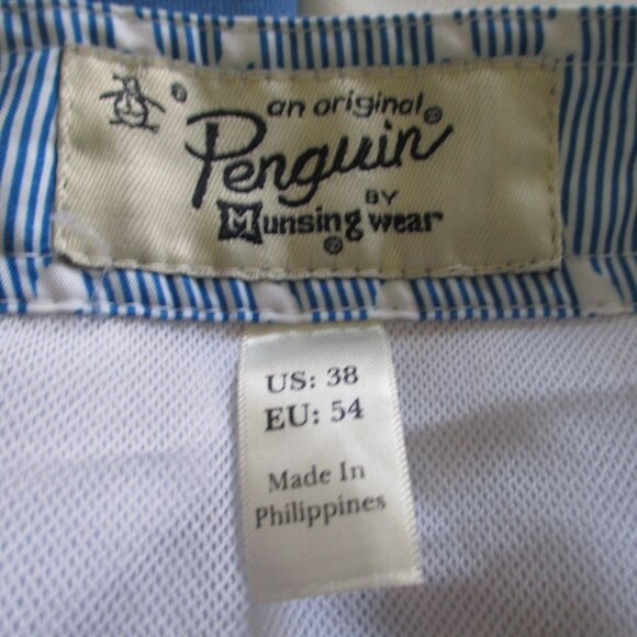 Penguin by Munsingwear Mens Blue Mesh-lined Shorty Swim Trunk NWOT- Size 38W-40W - Picture 6 of 6